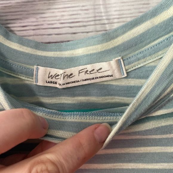 We the free Night Sky Stripe Tee In Green large - Picture 4 of 8